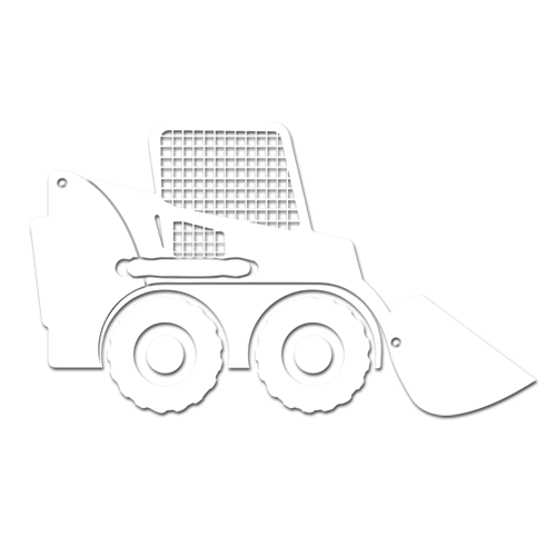 white skid steer icon