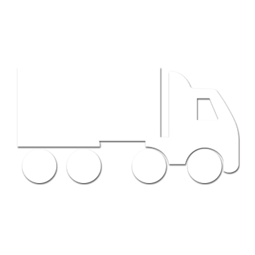 white truck trailer icon